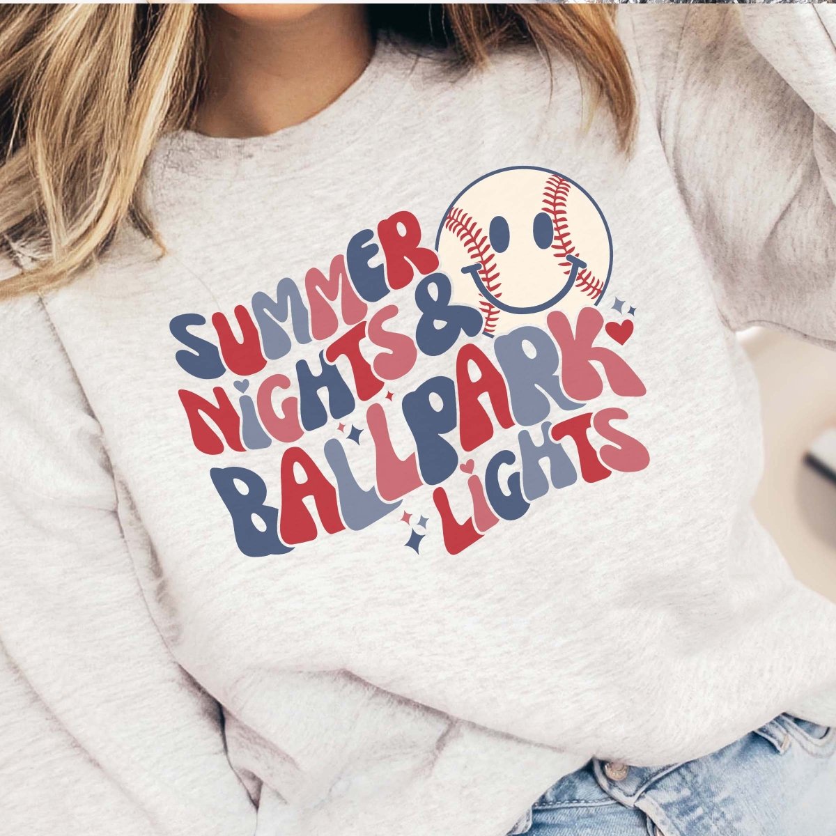 Summer Nights, Ballpark Lights Wholesale Crew - Limeberry Designs