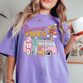 Summer Vibes Pink van Comfort Color - Limeberry Designs