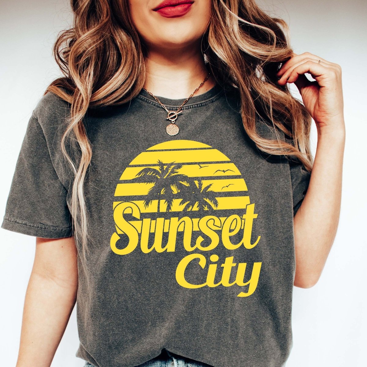 Sunset City Comfort Colors Tee - Limeberry Designs