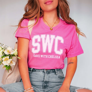 SWC - Save with Chelsea Varsity Letter Tee - Limeberry Designs