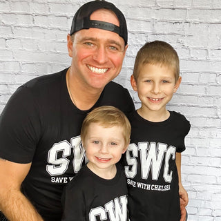 SWC - Save with Chelsea Varsity Letter Tee - Limeberry Designs