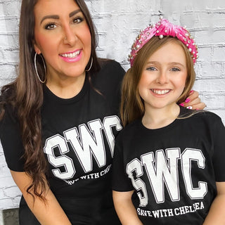 SWC - Save with Chelsea Varsity Letter Tee - Limeberry Designs