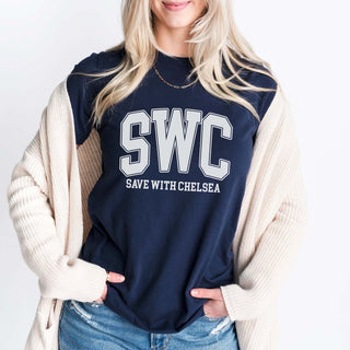 SWC - Save with Chelsea Varsity Letter Tee - Limeberry Designs
