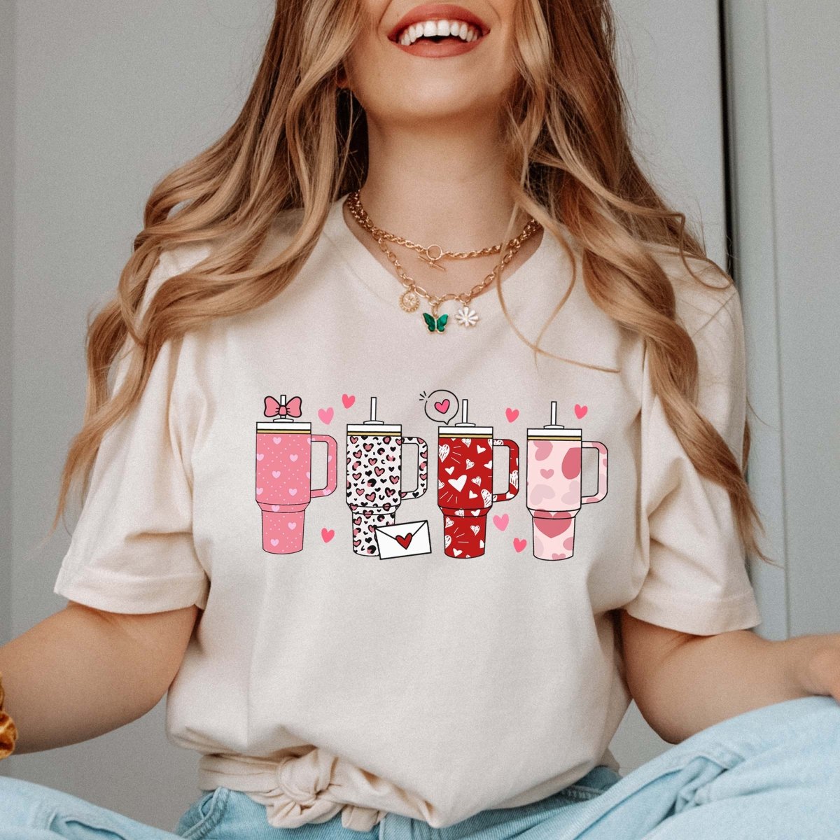 Sweetest Valentine Cups Tee - Limeberry Designs