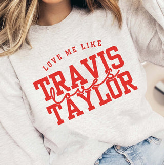 Travis Loves Taylor Crew Sweatshirt - Limeberry Designs