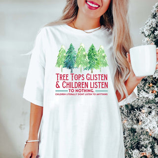 Tree Tops Glisten Comfort Color Tee - Limeberry Designs