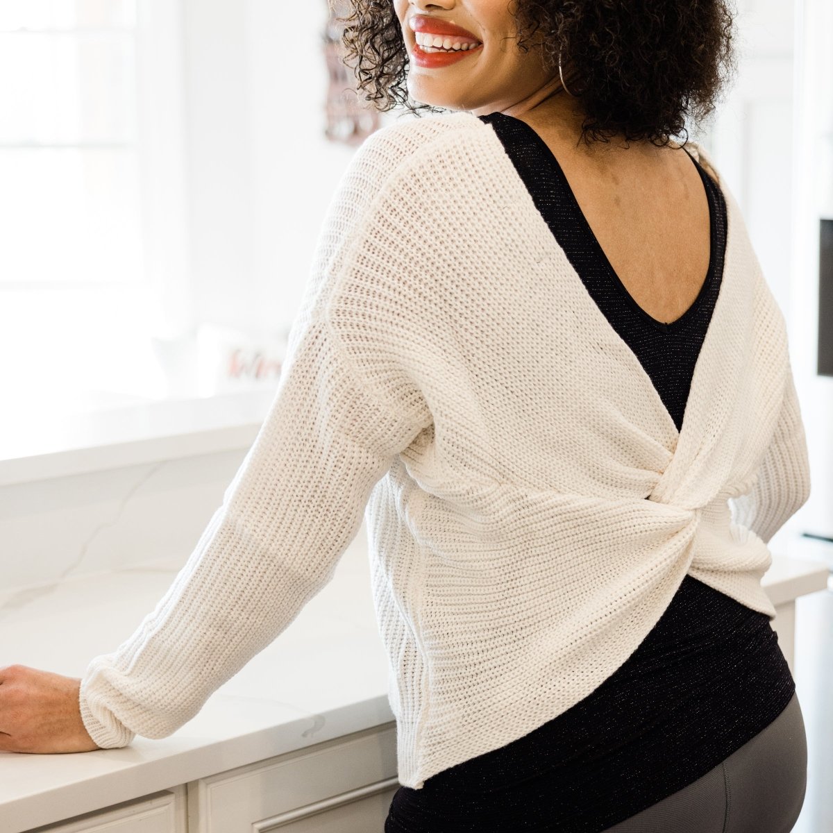 Twist Back Sweater - Limeberry Designs