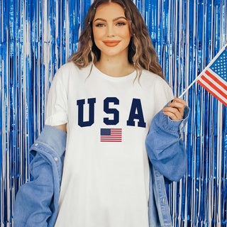 USA Flag Tee - Limeberry Designs