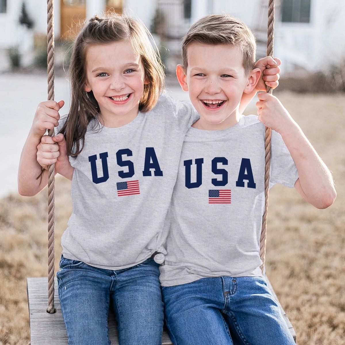 USA Flag Youth Wholesale Tee - Limeberry Designs