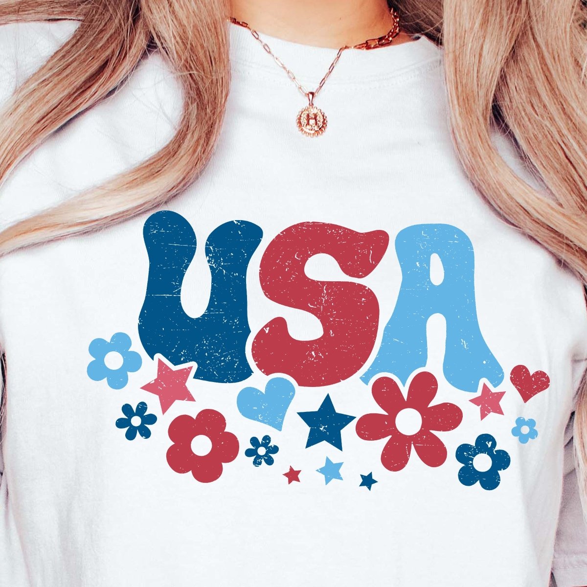 USA flowers Comfort Color Tee - Limeberry Designs