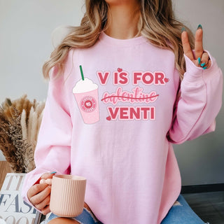 V Is For Venti Wholesale Crew Sweatshirt - Limeberry Designs