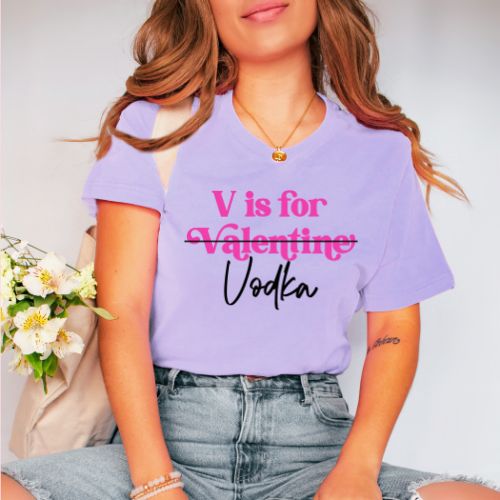 V is for Vodka Tee - Limeberry Designs