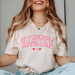 Valentine Collegiate Hearts Wholesale Tee - Limeberry Designs