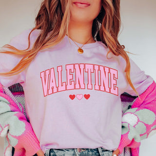 Valentine Collegiate Hearts Wholesale Tee - Limeberry Designs