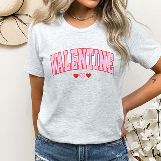 Valentine Collegiate Hearts Wholesale Tee - Limeberry Designs