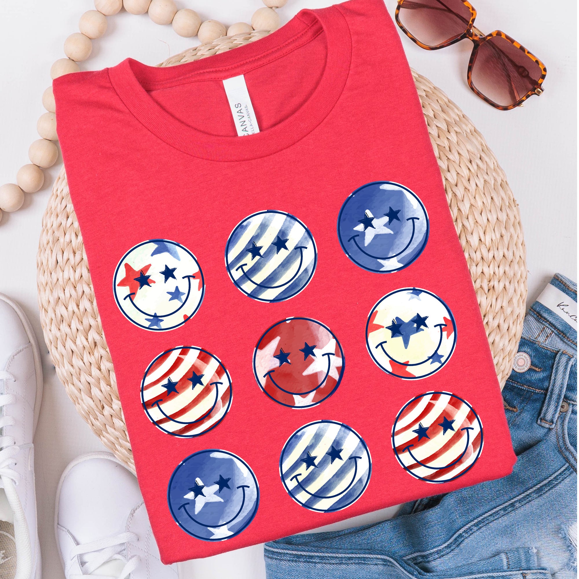 Watercolor Happy Faces Tee - Limeberry Designs