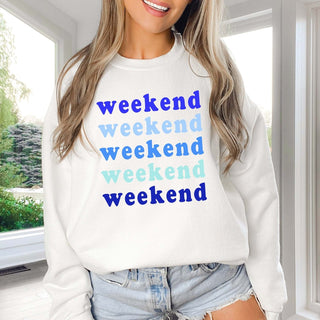 Weekend Repeat Crew Sweatshirt - Limeberry Designs