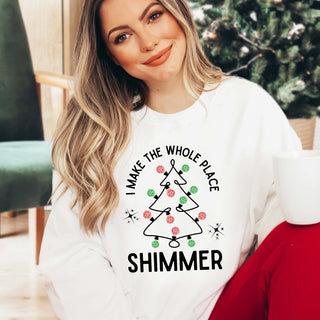 Whole Place Shimmer Christmas Sweatshirt - Limeberry Designs