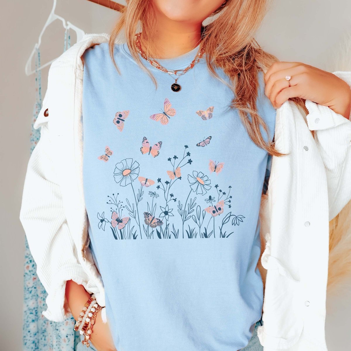 Wildflower and Butterflies Wholesale Tee - Limeberry Designs