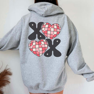 XOXO Disco Hearts Wholesale Back Of Hoodie - Limeberry Designs