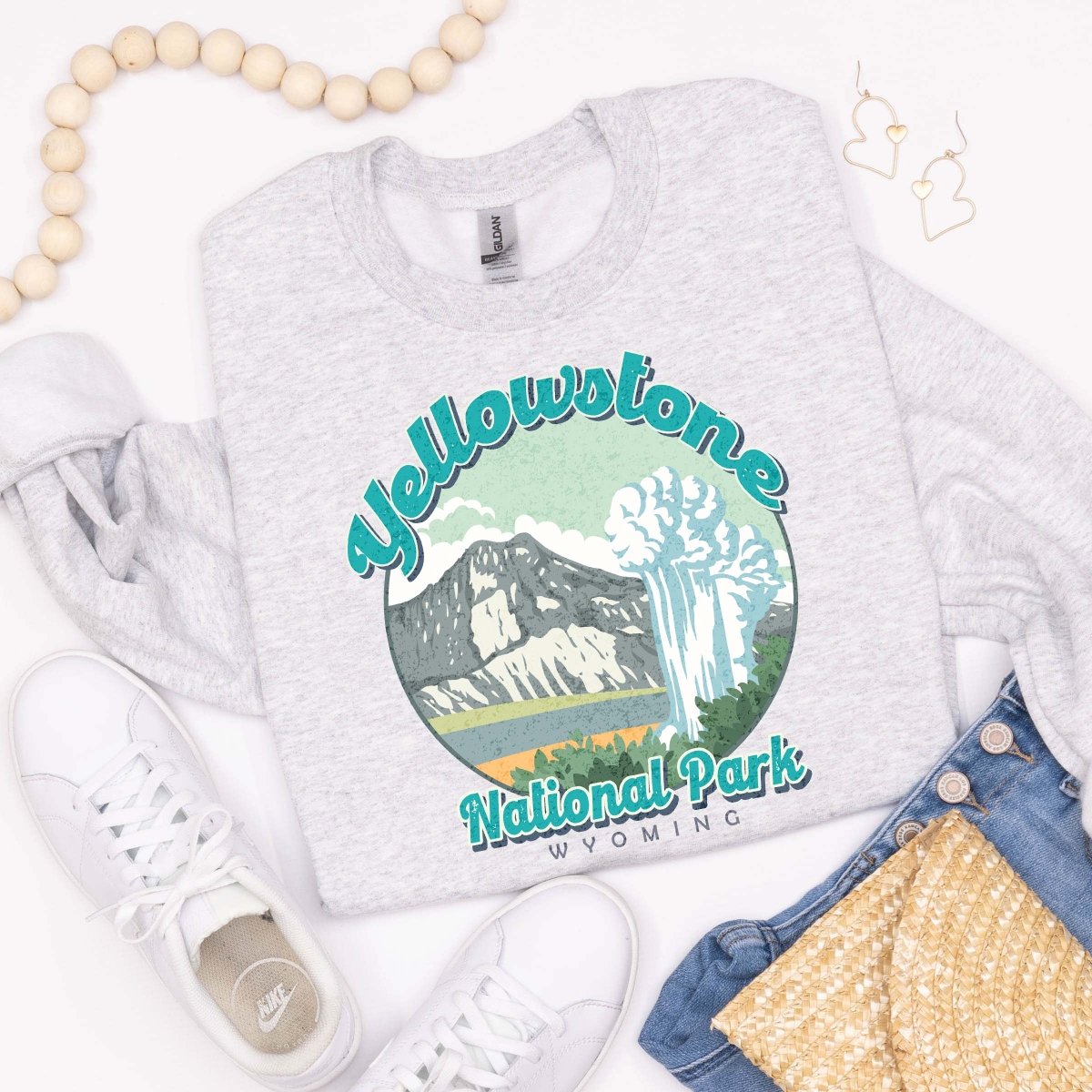 Yellowestone National Park Crew Sweatshirt - Limeberry Designs